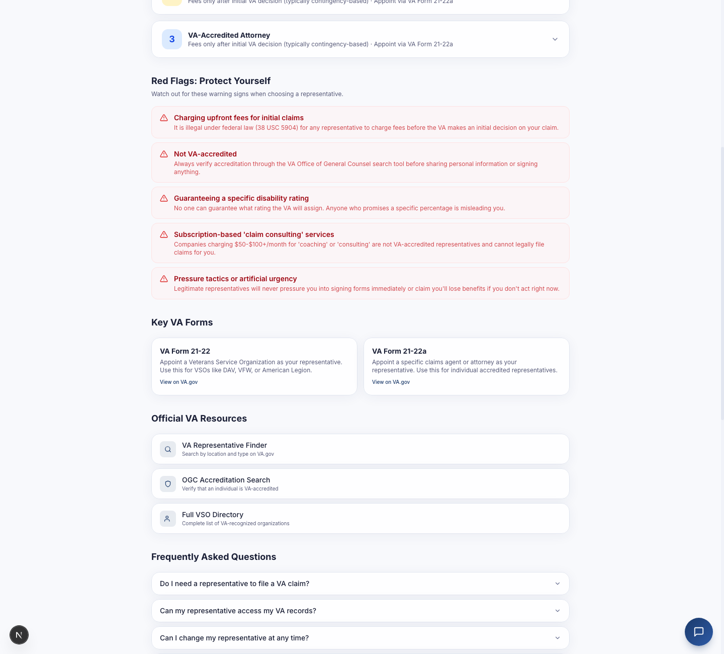VSO & Representative Guide — with example data populated