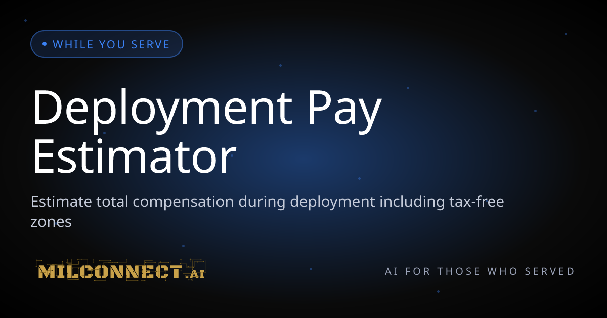 Deployment Pay Estimator | MILCONNECT.AI